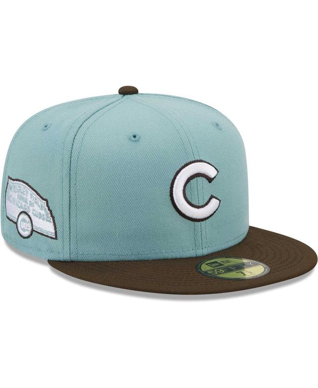 Mens New Era Light Blue Chicago Cubs Beach Kiss 59FIFTY Fitted Hat - Light Blue Product Image