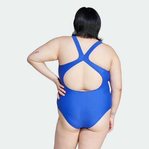 3-Stripes C-Back Swimsuit (Plus Size) Product Image