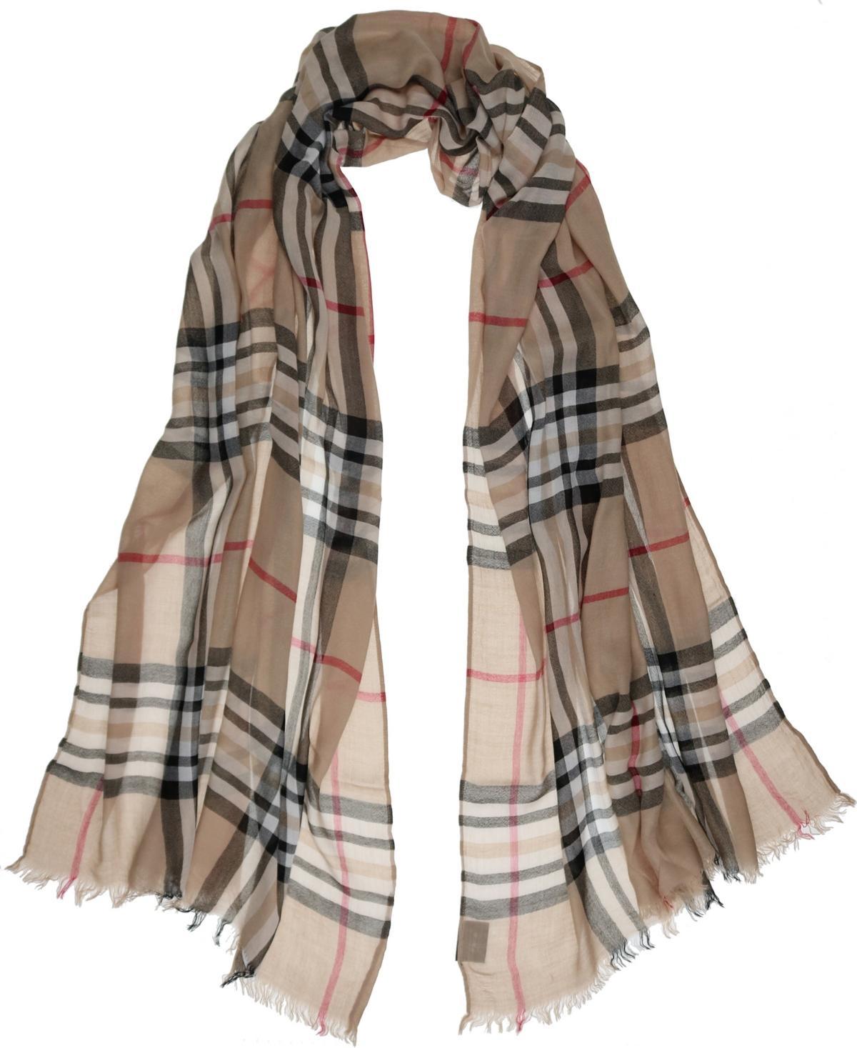 Fraas Womens Signature Plaid Lightweight Evening Wrap Product Image