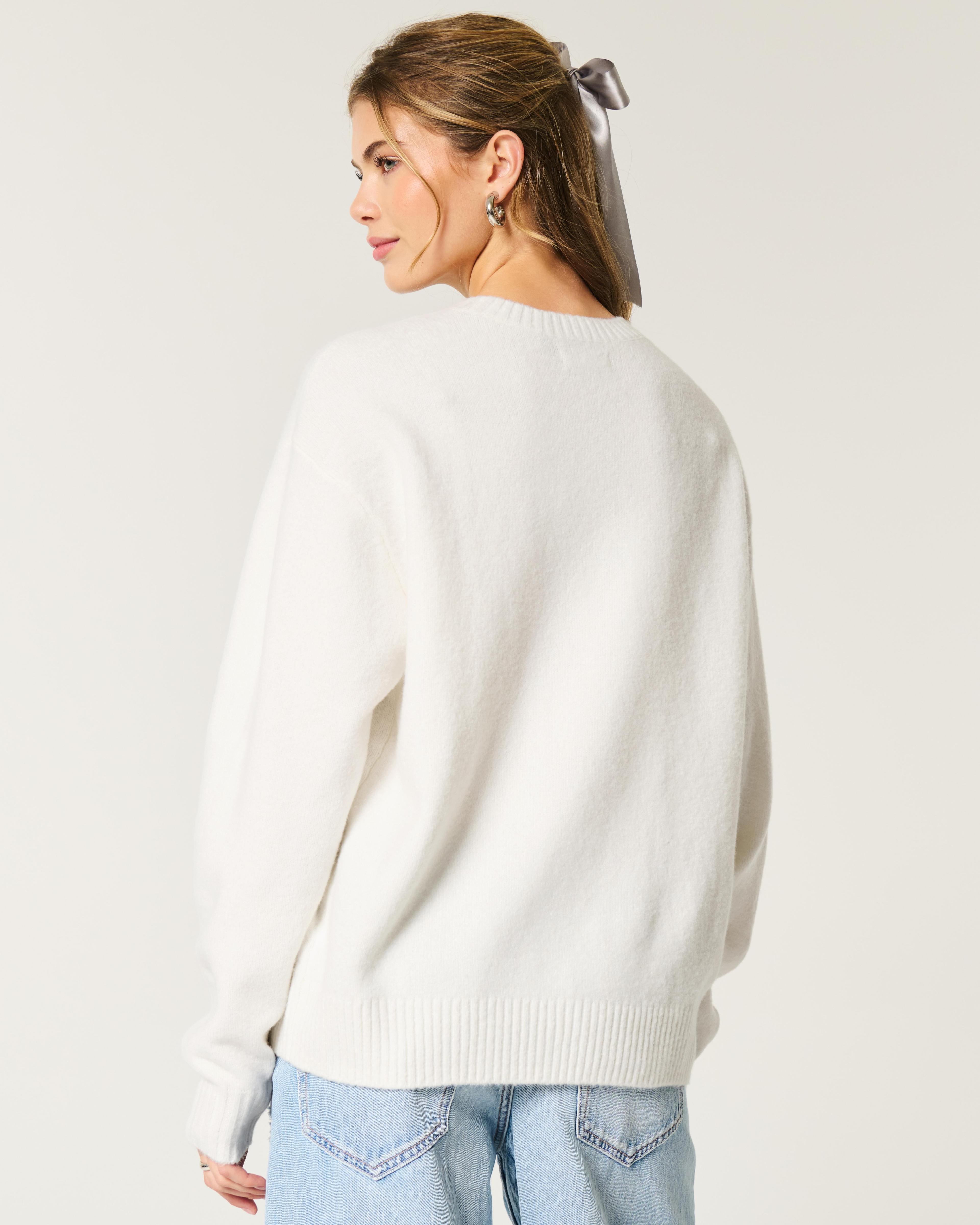 Hollister Comfy Cloud Cable-Knit Crew Sweater Product Image