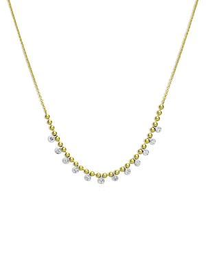 Womens 14K Yellow Gold Diamond Drop Frontal Necklace Product Image