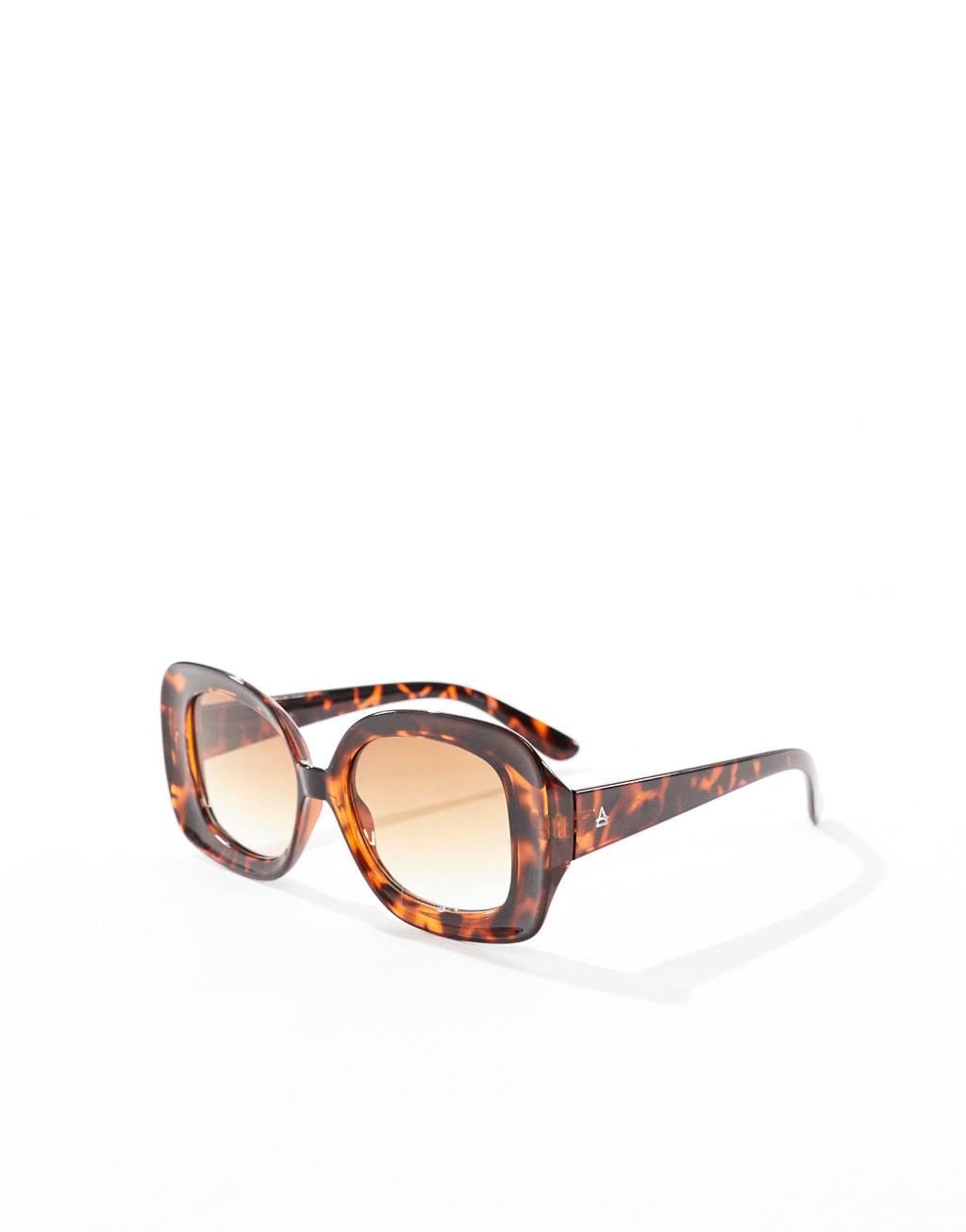 AIRE X ASOS celestial square sunglasses in dark tort Product Image