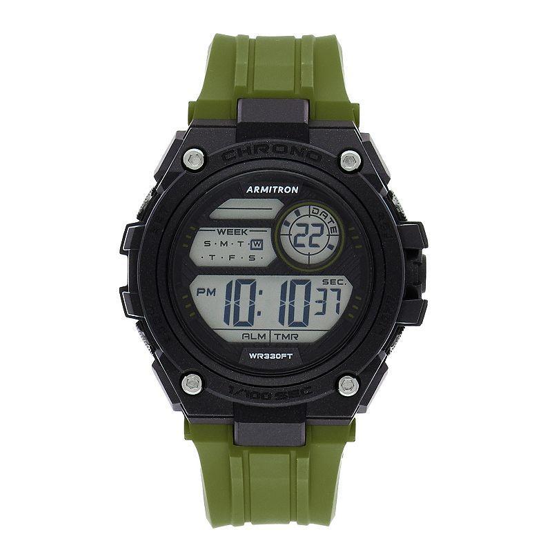 Armitron Mens ProSport EL LCD Sport Watch Green Product Image