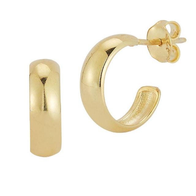 Sunkissed Sterling Polished Huggie Hoop Earrings, Womens, Gold Product Image