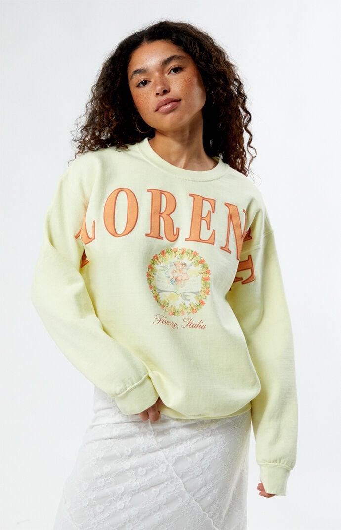 Golden Hour Womens Florence Angel Wreath Crew Neck Sweatshirt product image