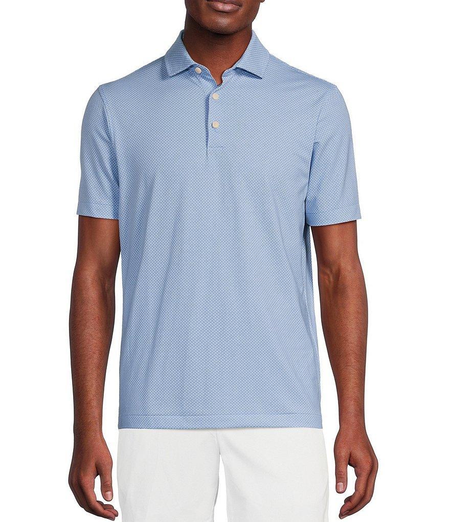 Cremieux Blue Label Slim-Fit Lightweight Pique Micro Print Short Sleeve Polo Shirt Product Image