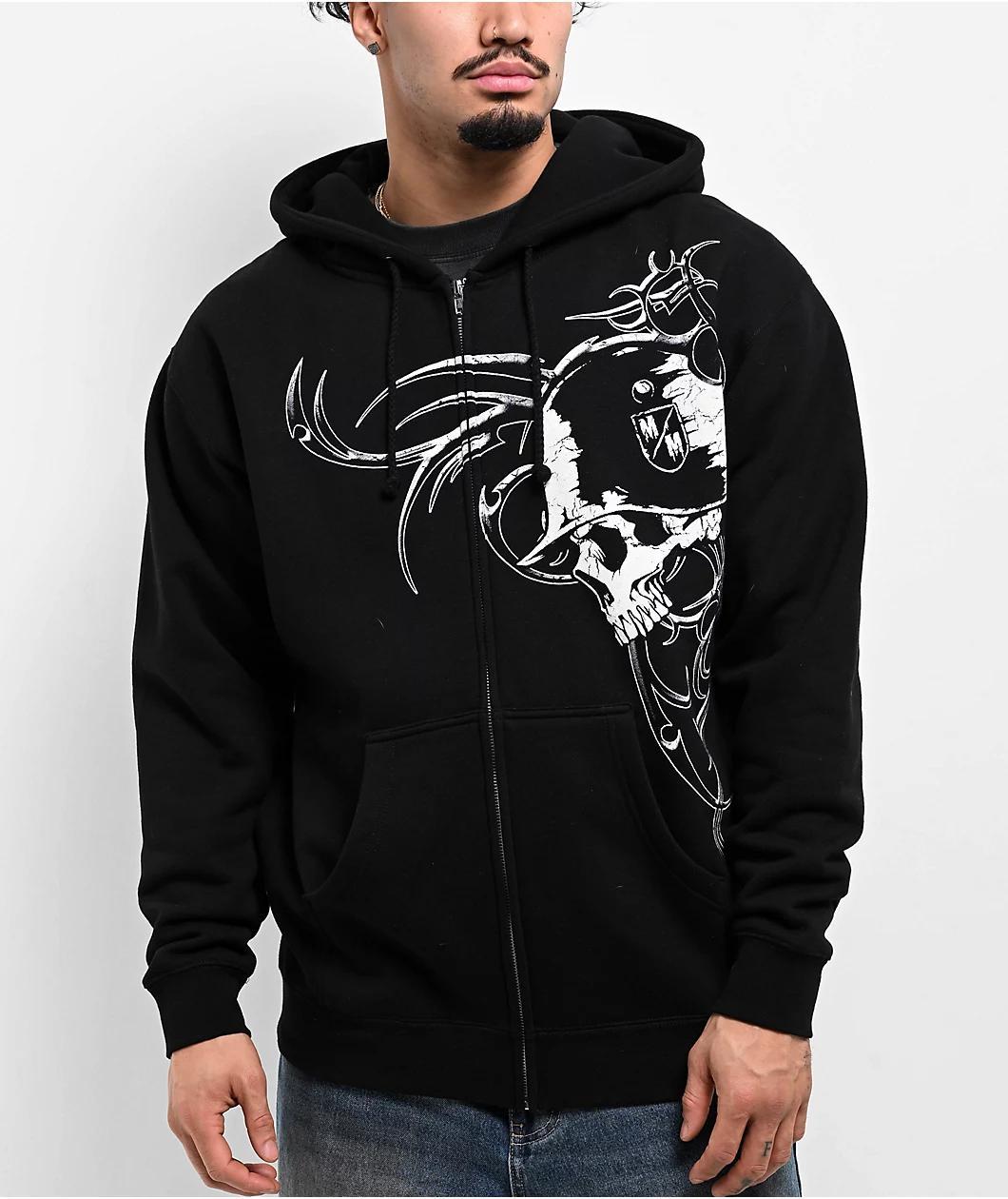 Metal Mulisha War Paint Black Zip Hoodie Product Image