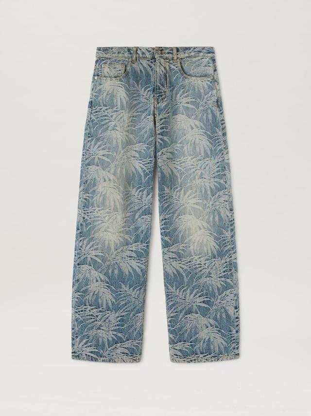 PALMS WASH LOOSE JEANS in blue  - Palm Angels® Official  Product Image