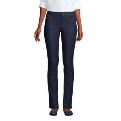 Petite Recover Mid Rise Straight Leg Blue Jeans Product Image