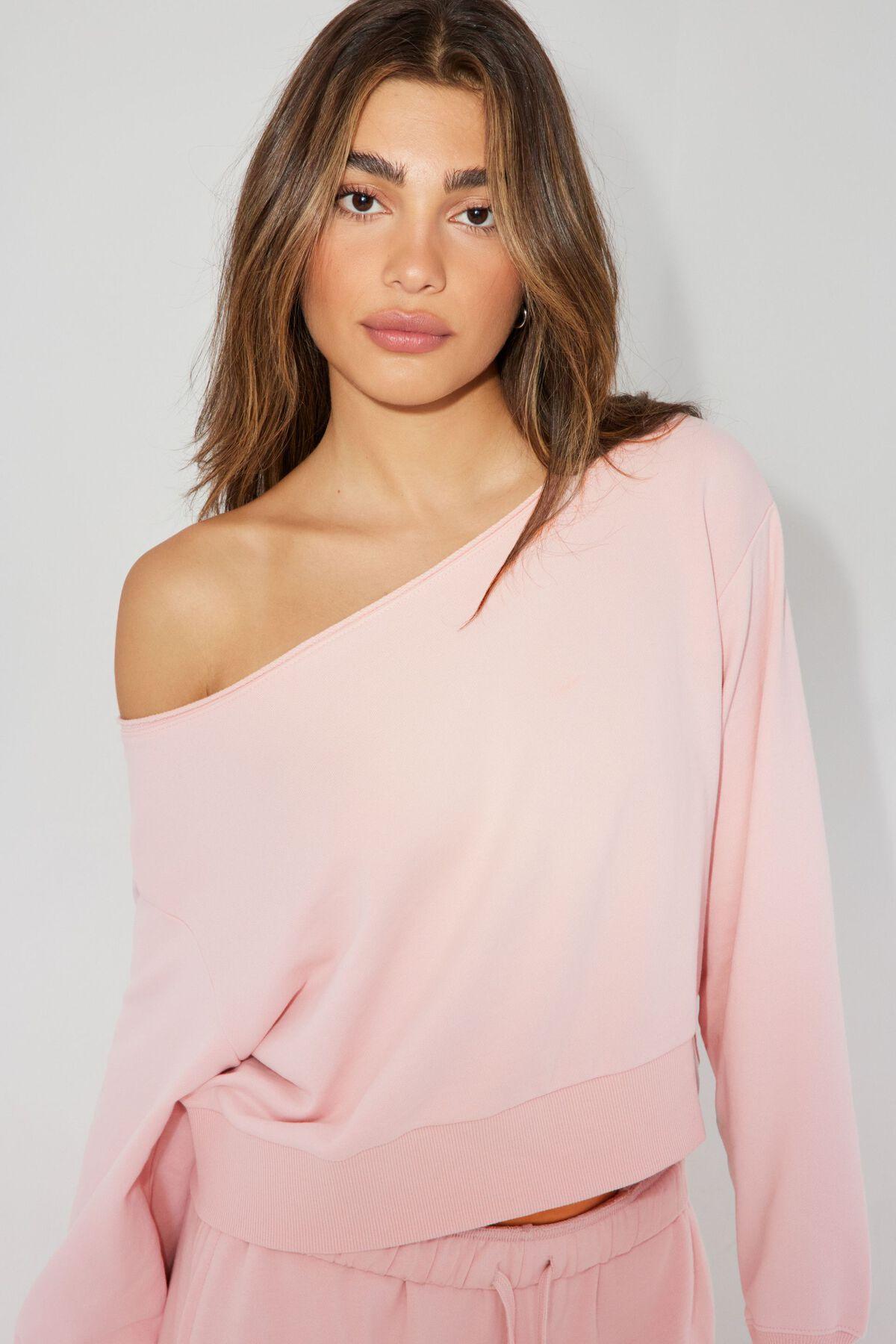 SoftTerry Off Shoulder Sweatshirt Product Image