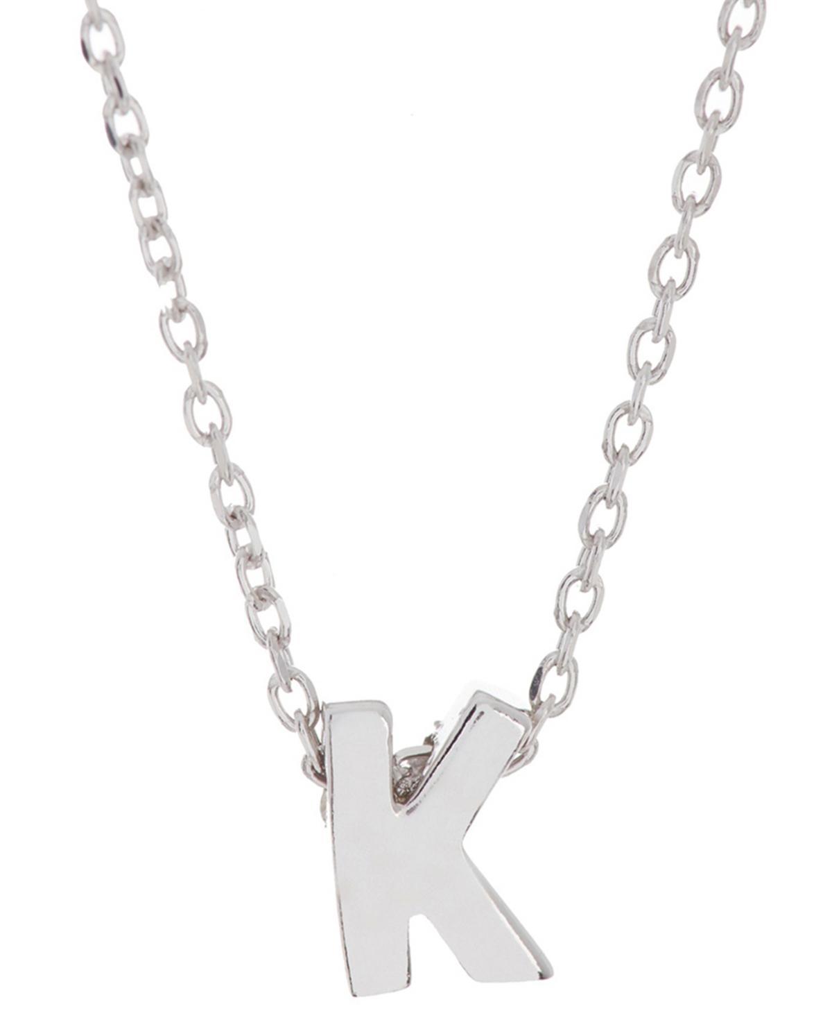 Adornia Rhodium-Plated Mini Initial A Pendant Necklace, 16 + 2 extender - P Product Image