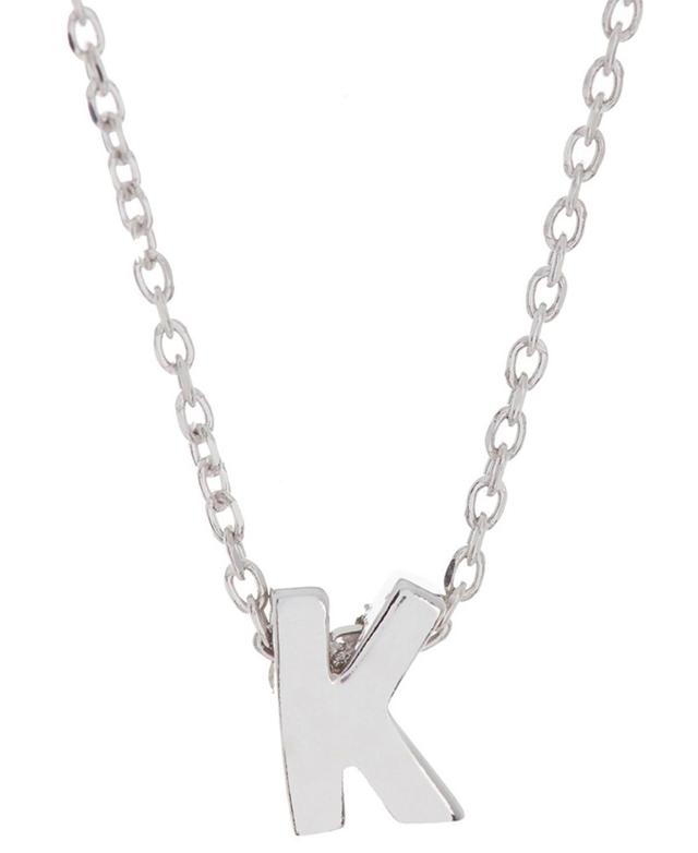 Adornia Mini Initial Pendant Necklace, Womens, Silver Product Image