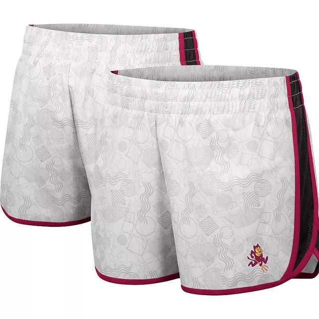 Womens Colosseum /Black Wisconsin Badgers The Plastics Geo Print Shorts Product Image