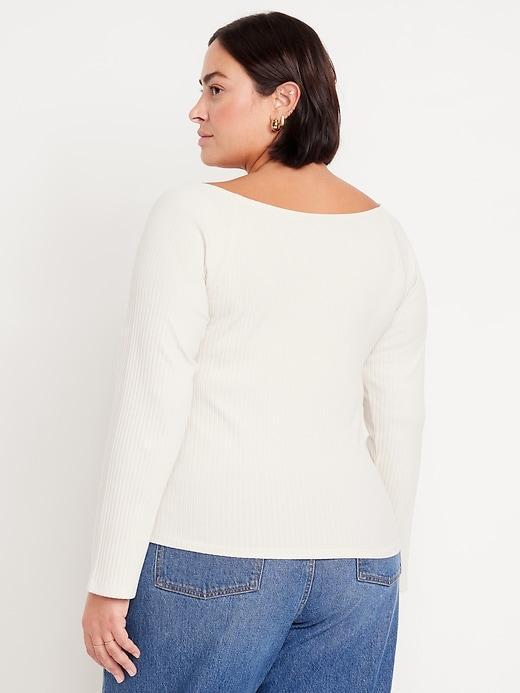 Cinched Rib-Knit Top Product Image