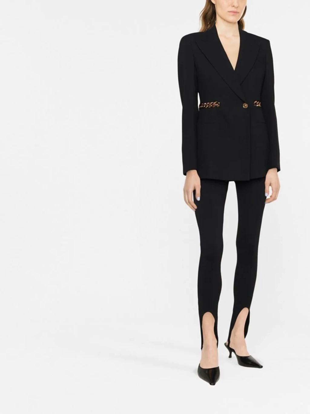 SAINT LAURENT Black Stretch-twill Stirrup Leggings Product Image