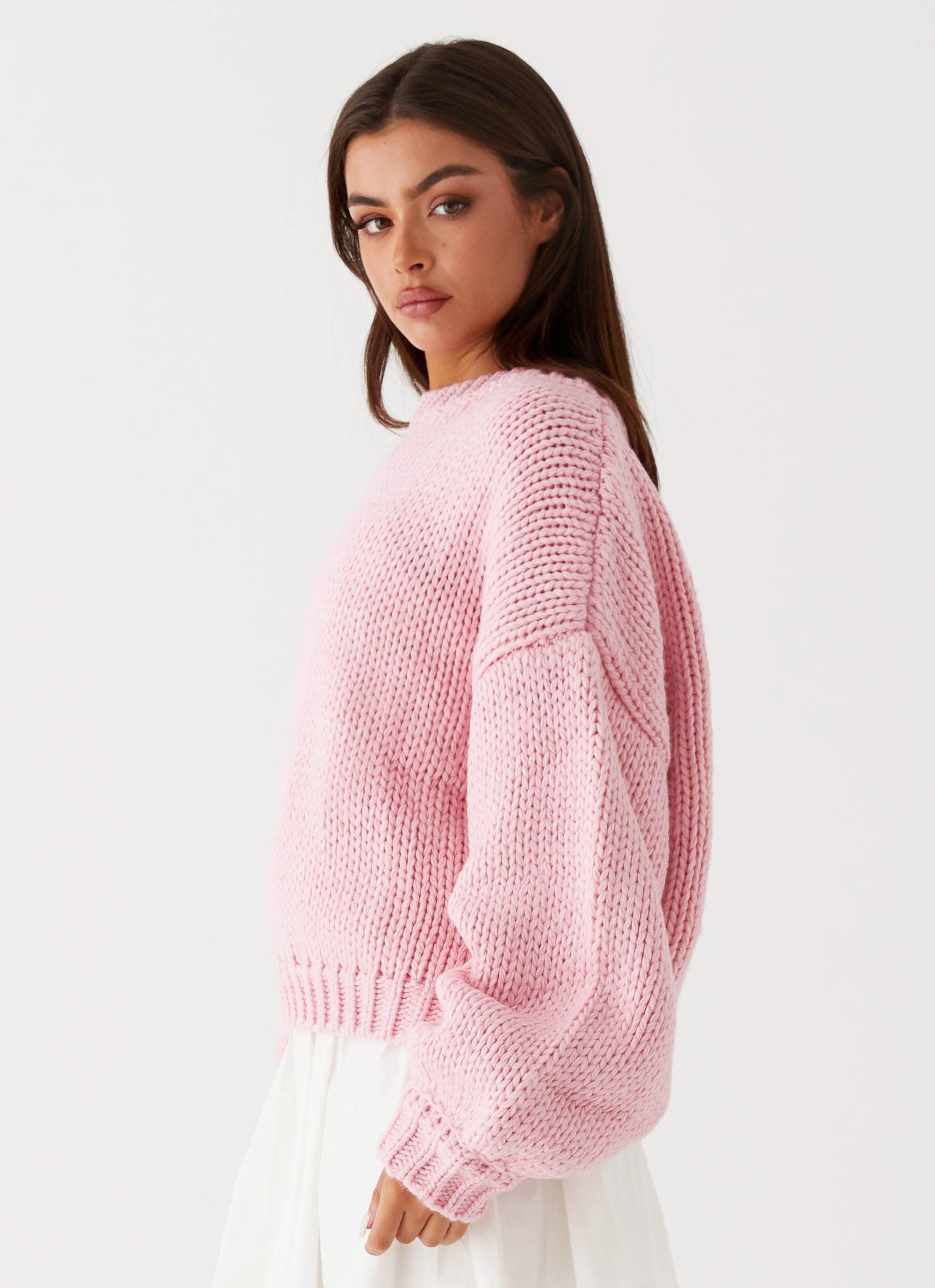 Costella Knit Sweater - Pink Product Image