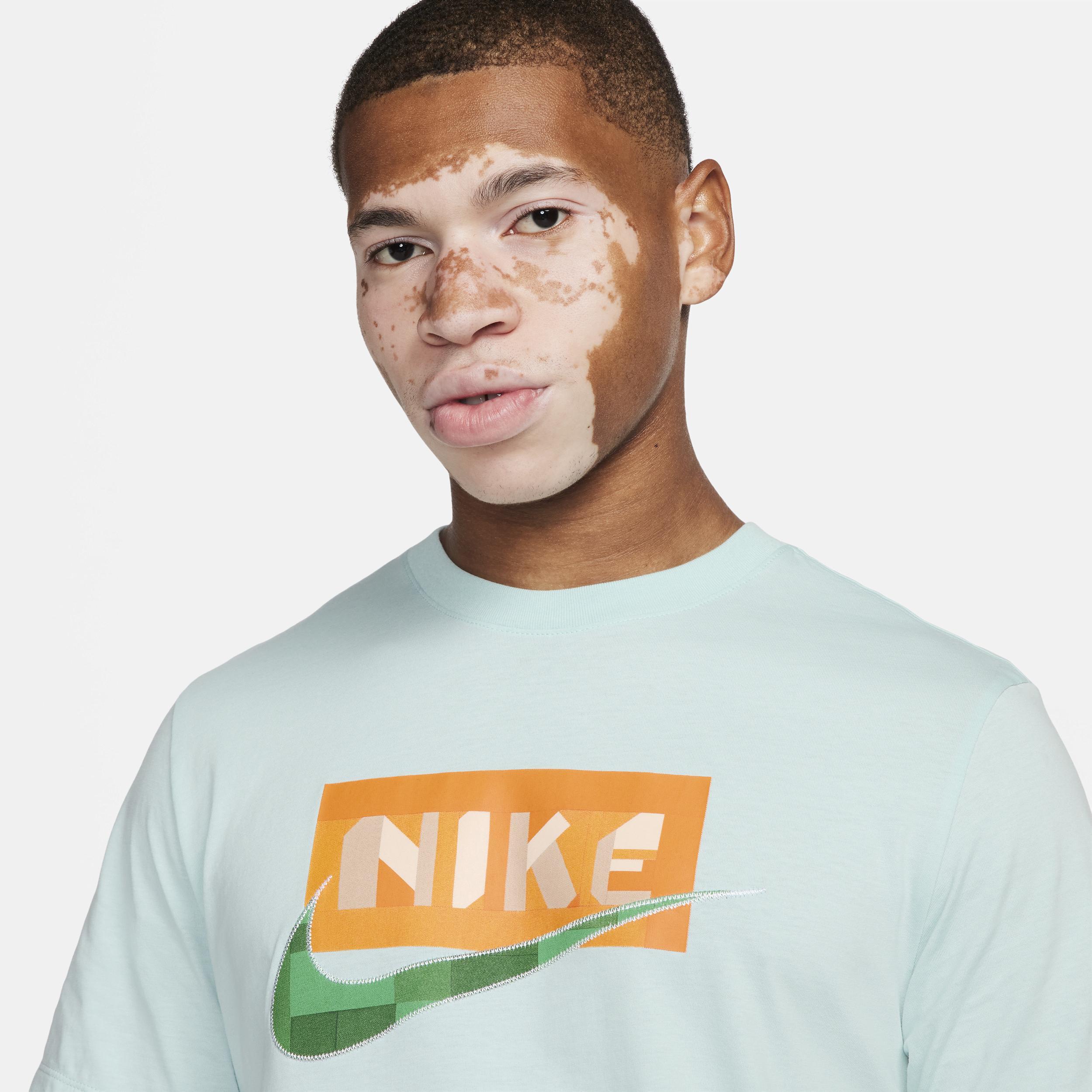 Nike Mens Nike NSW OC Pack 3 T-Shirt - Mens Jade Ice/Orange Product Image