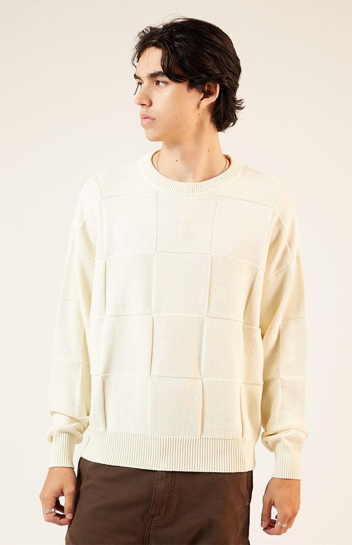 Men's Tonal Checkerboard Jacquard Sweater Product Image