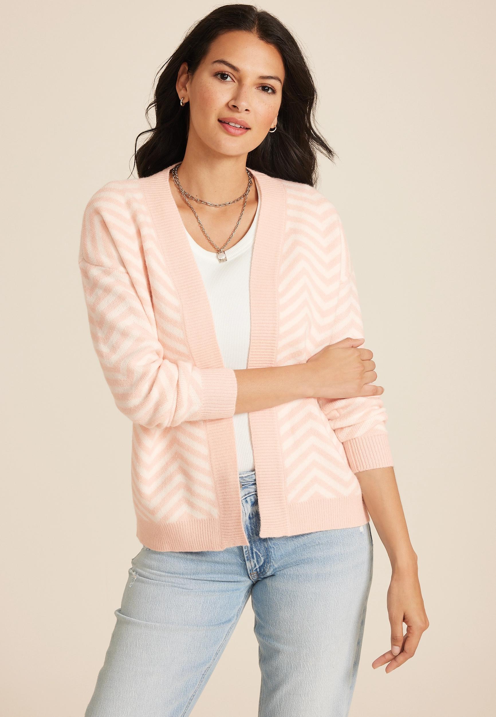 Chevron Open Front Cardigan Product Image