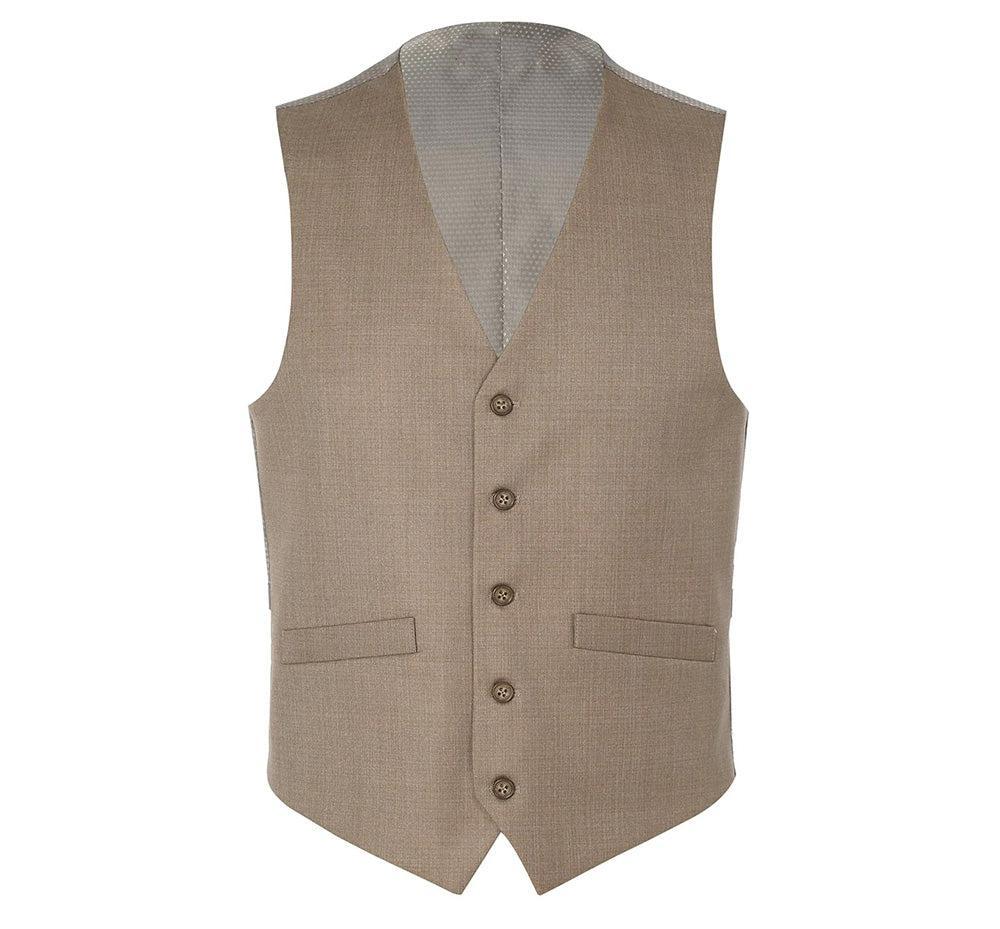 Gray Slim Fit Vest Single Breasted 5 Button Design Product Image