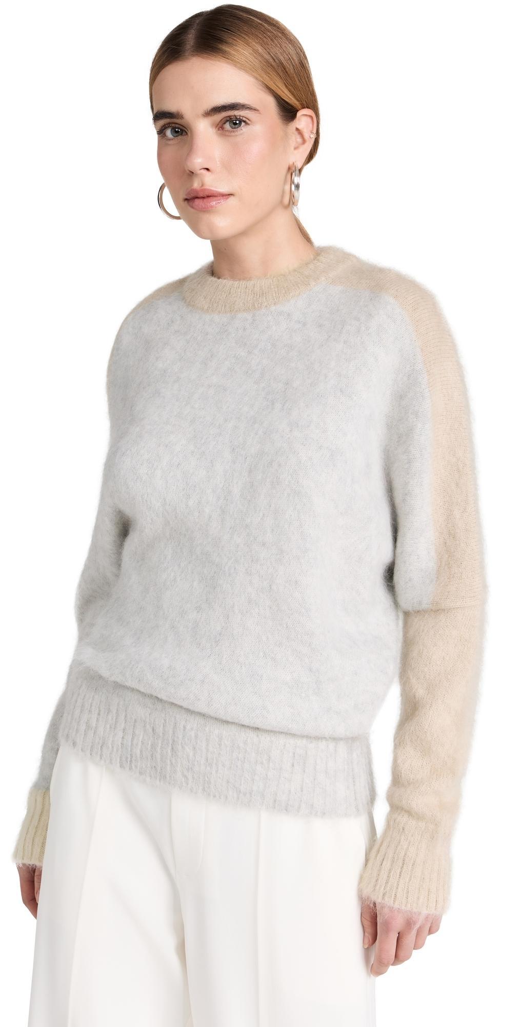Proenza Schouler Colorblock Brushed Mohair Blend Sweater Product Image