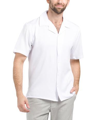 Short Sleeve Boxy Button Down Shirt for Men Product Image