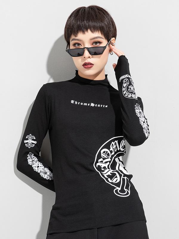 Original Letter Print T-Shirts Tops Product Image