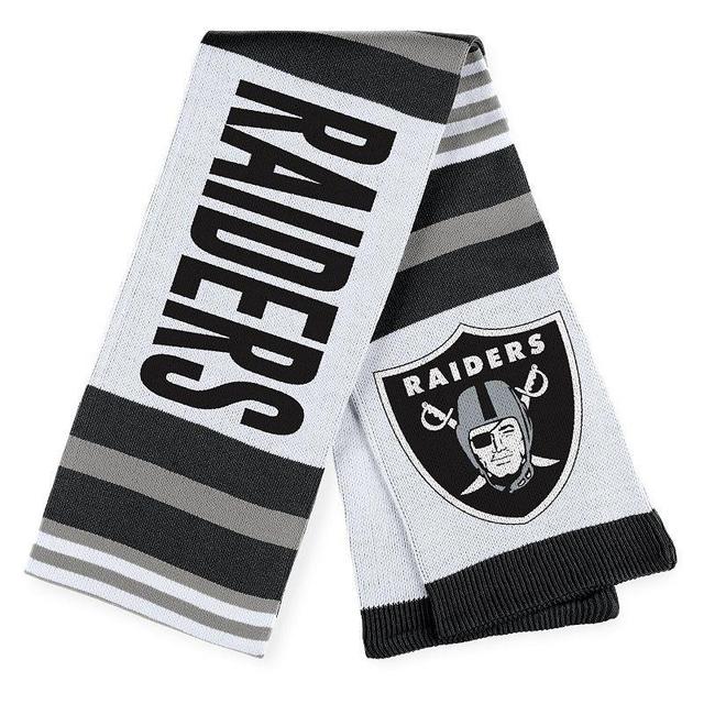 Womens WEAR by Erin Andrews Las Vegas Raiders Jacquard Striped Scarf Product Image