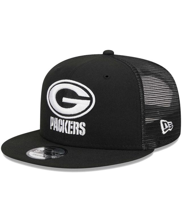 Mens New Era Green Bay Packers Main Trucker 9FIFTY Snapback Hat Product Image