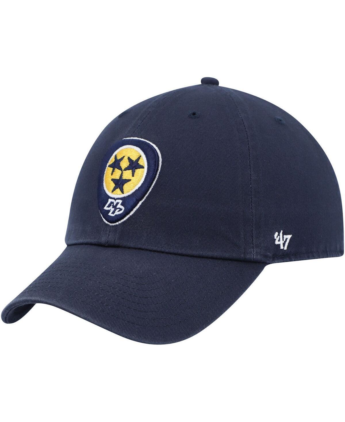 Mens 47 Navy Nashville Predators Logo Clean Up Adjustable Hat, Pdt Blue Product Image