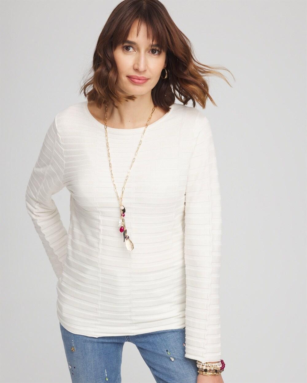 Boat Neck Pullover Sweater Product Image