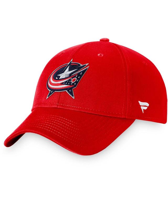 Mens Red Columbus Blue Jackets Core Adjustable Hat Product Image