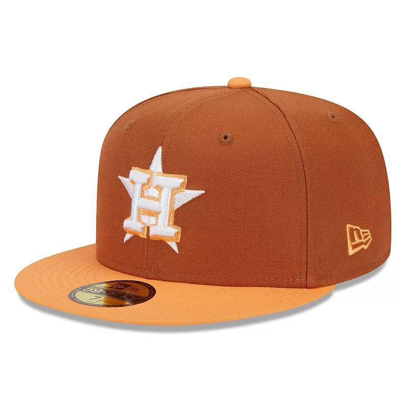 Mens New Era Brown/Orange Houston Astros Spring Color Basic Two-Tone 59FIFTY Fitted Hat Product Image