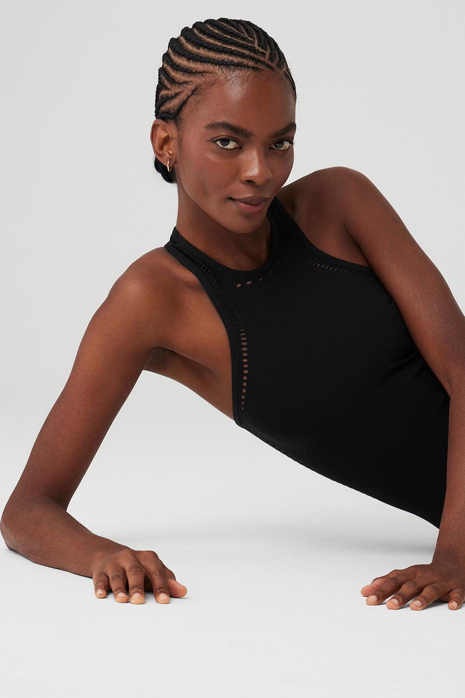 Seamless Open Air Racerback Dress - Black Product Image