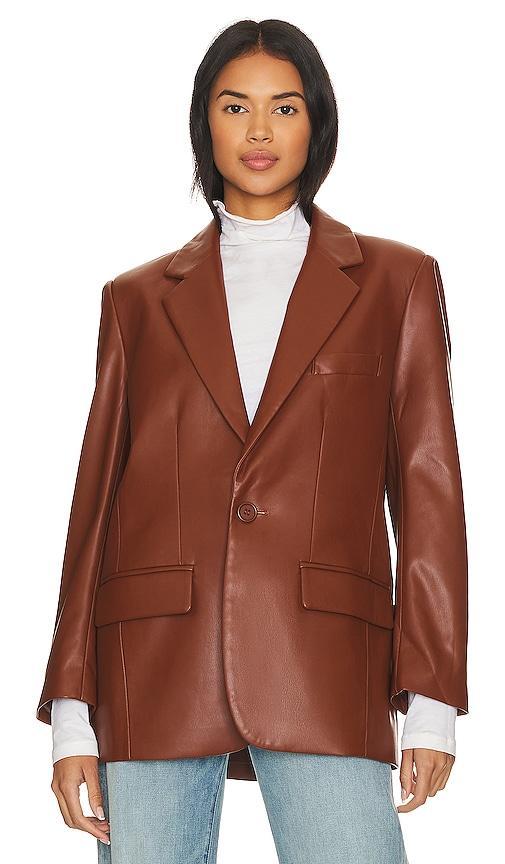 Steve Madden Imaan Faux Leather Blazer Product Image