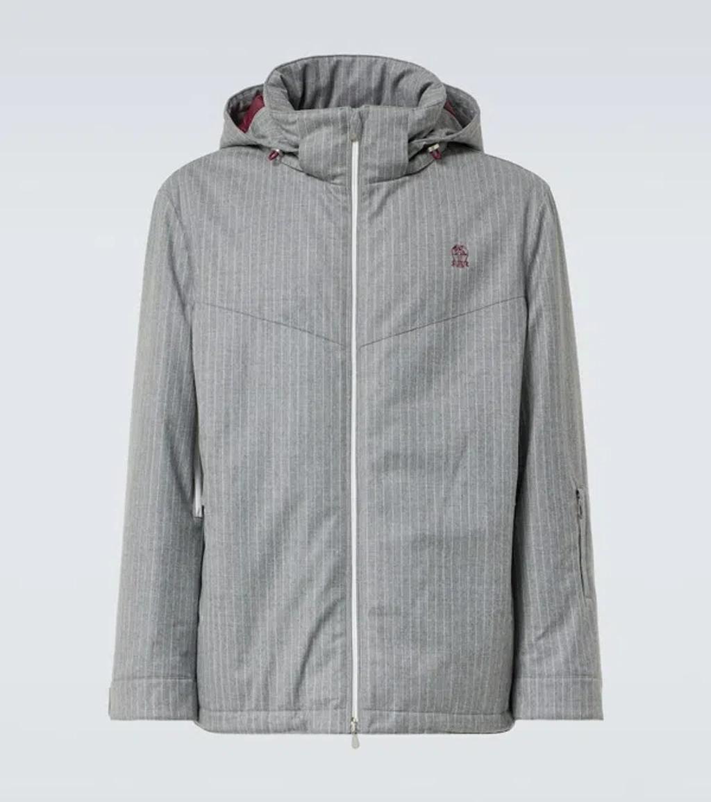 BRUNELLO CUCINELLI Wool Ski Jacket In Gray Product Image