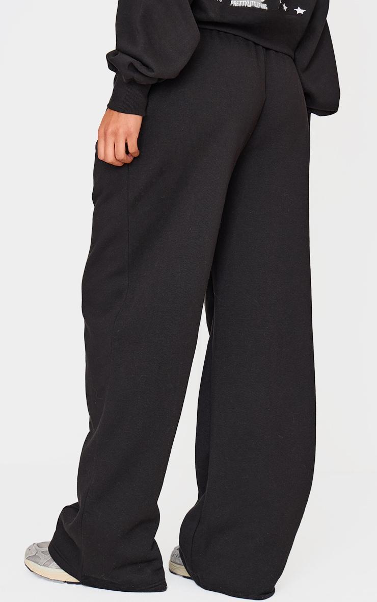  Black Pintuck Detail Drawstring Straight Leg Sweatpants Product Image