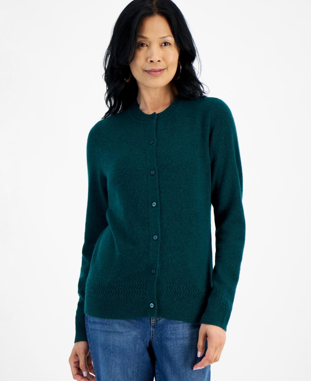 Style & Co Womens Crewneck Button-Front Cozy Cardigan, Created for Macys product image