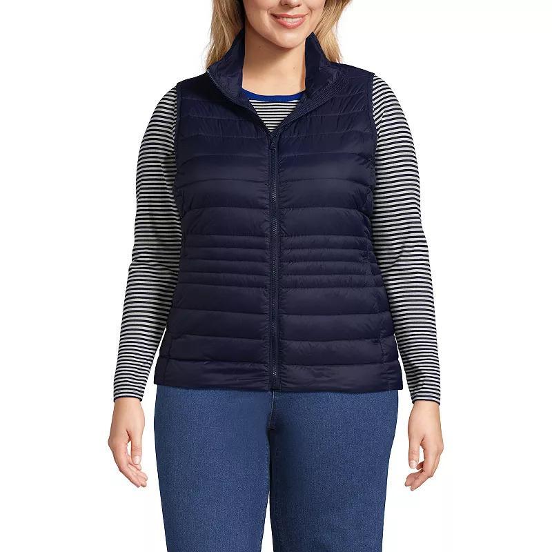 Plus Size Lands End Wanderweight Down Vest, Womens Product Image