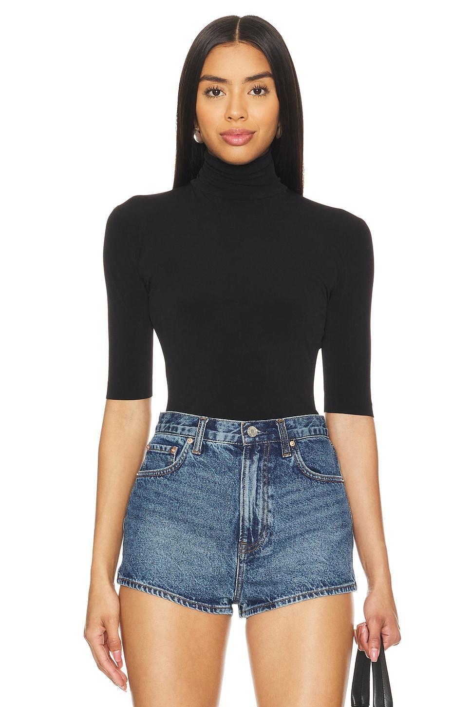 Slim Fit Short Sleeve Turtleneck Top Norma Kamali Product Image