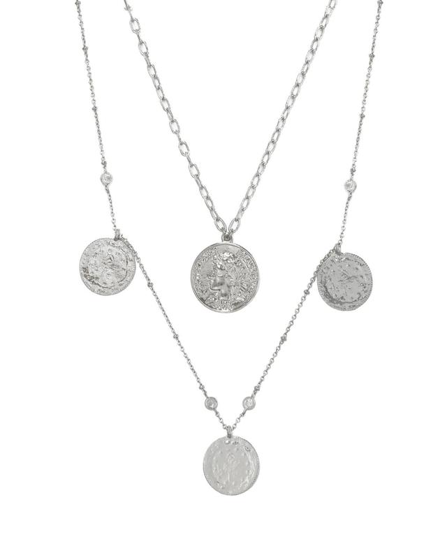 Ettika Elite Coin And Crystal Layered Womens Necklace Set Product Image