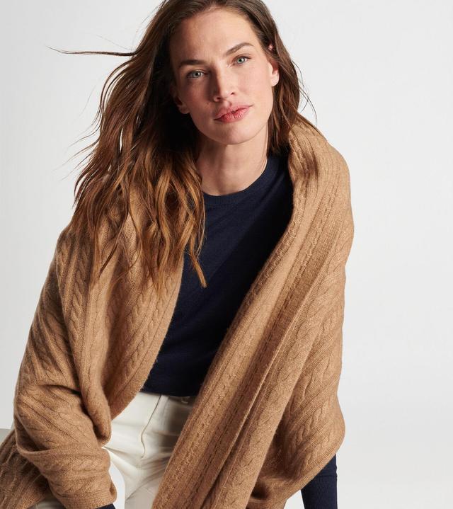 Cashmere Cable Knit Scarf Product Image