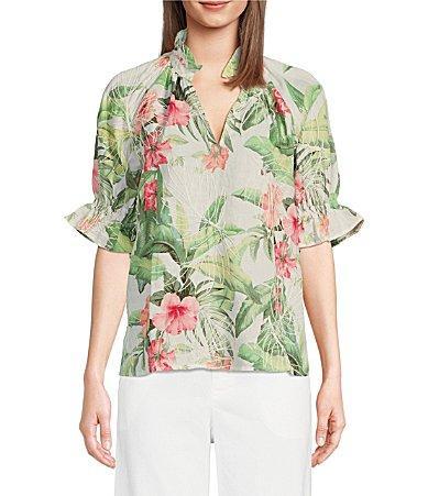 Tommy Bahama Daybreak Hibiscus Top Women's Clothing Product Image