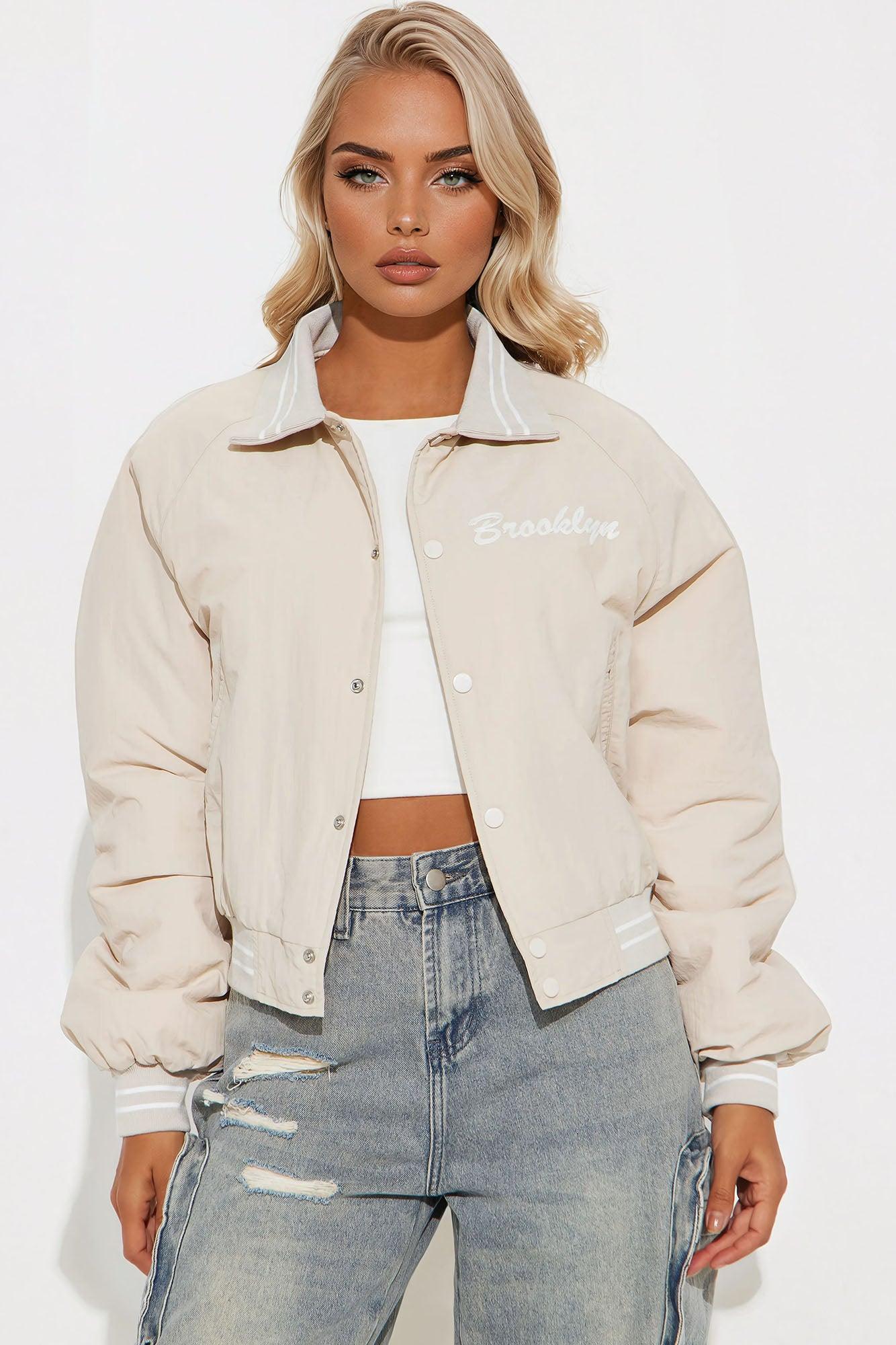 Smooth Brooklyn Bomber Jacket - Cream/combo Product Image