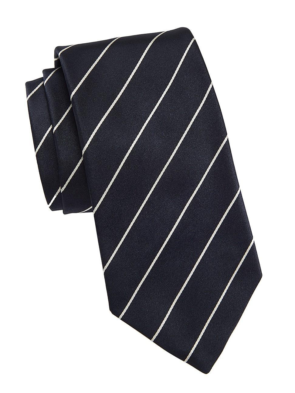 Mens Diagonal Stripe Silk Tie Product Image