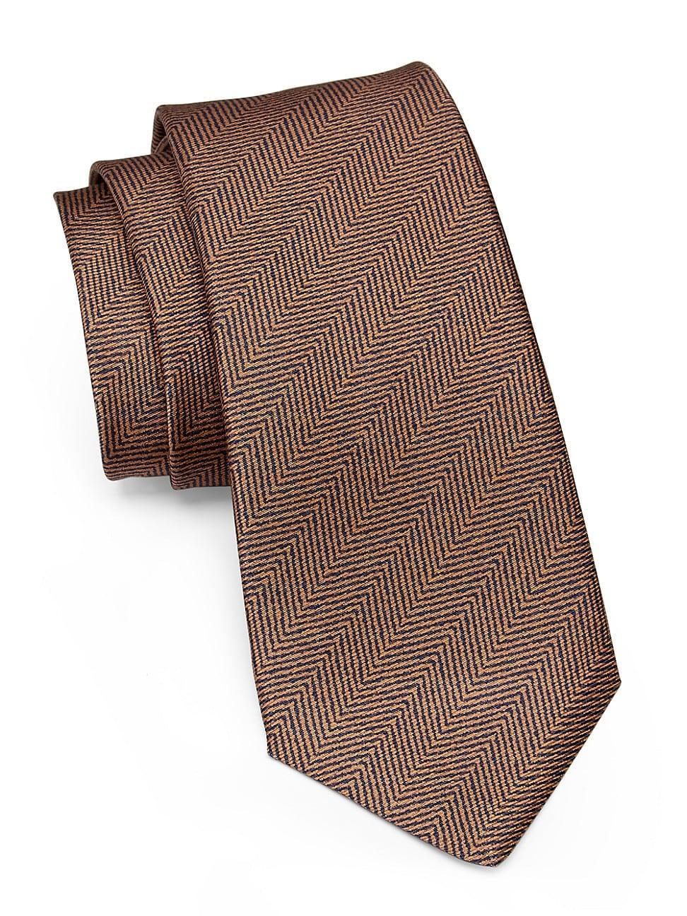 Mens Chevron Silk Tie Product Image