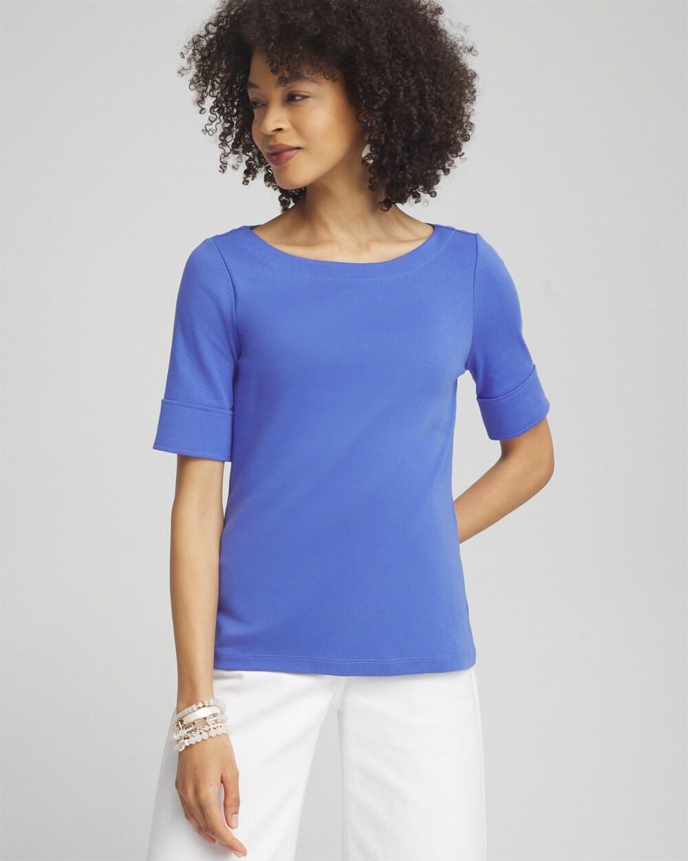 Women's Bateau Neck Tee Product Image