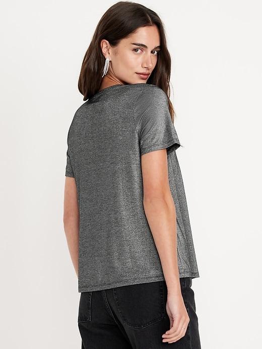 Luxe Ribbed Slub-Knit T-Shirt Product Image