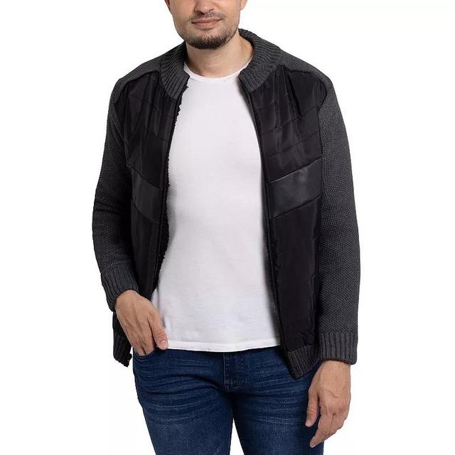 Mens Xray Insulated Full-Zip Sweater Jacket Black Grey Product Image