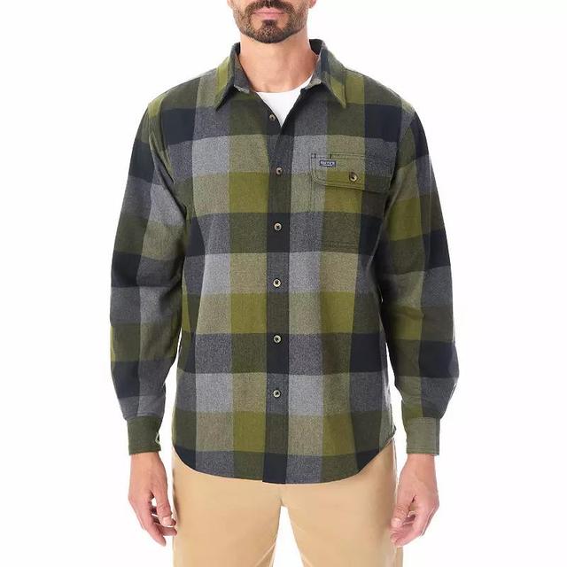 Mens Smiths Workwear Pocket Flannel Shirt Blue Gray Product Image